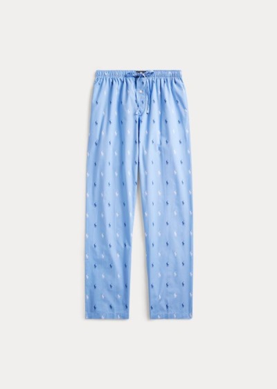 Pantalones De Pijama Polo Ralph Lauren Hombre Azules / Blancos - Signature Pony - EVAPD5287